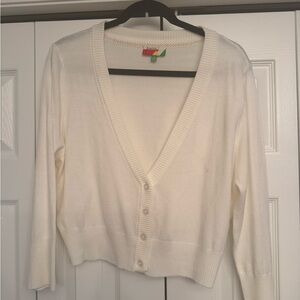 Modcloth Ivory Button-Up Cardigan